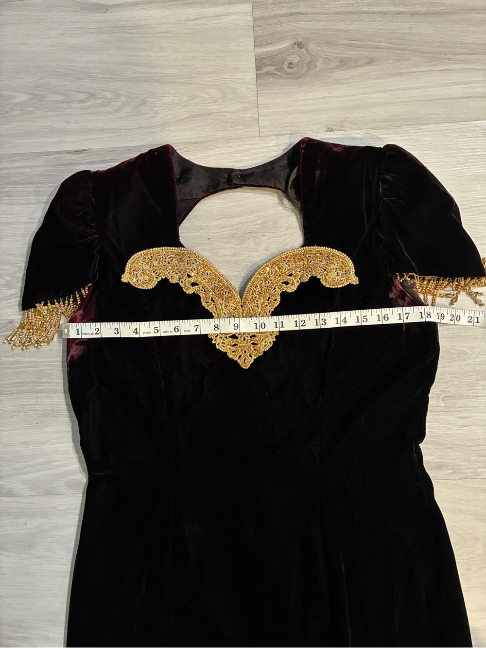 Speed Brand Vintage 80s Black Velvet Gold Beaded Party Prom dress - Picture 7 of 16